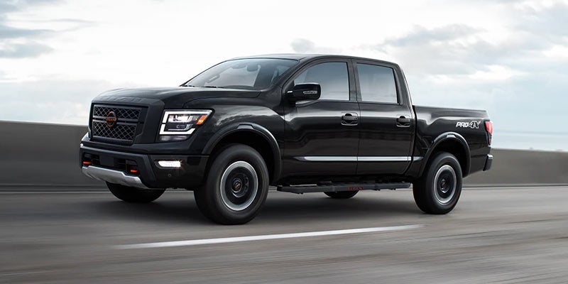 on road view of nissan titan