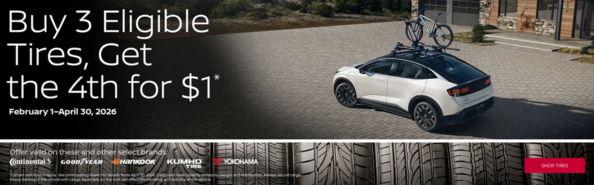 Buy 3 Tires Get 4th For $1